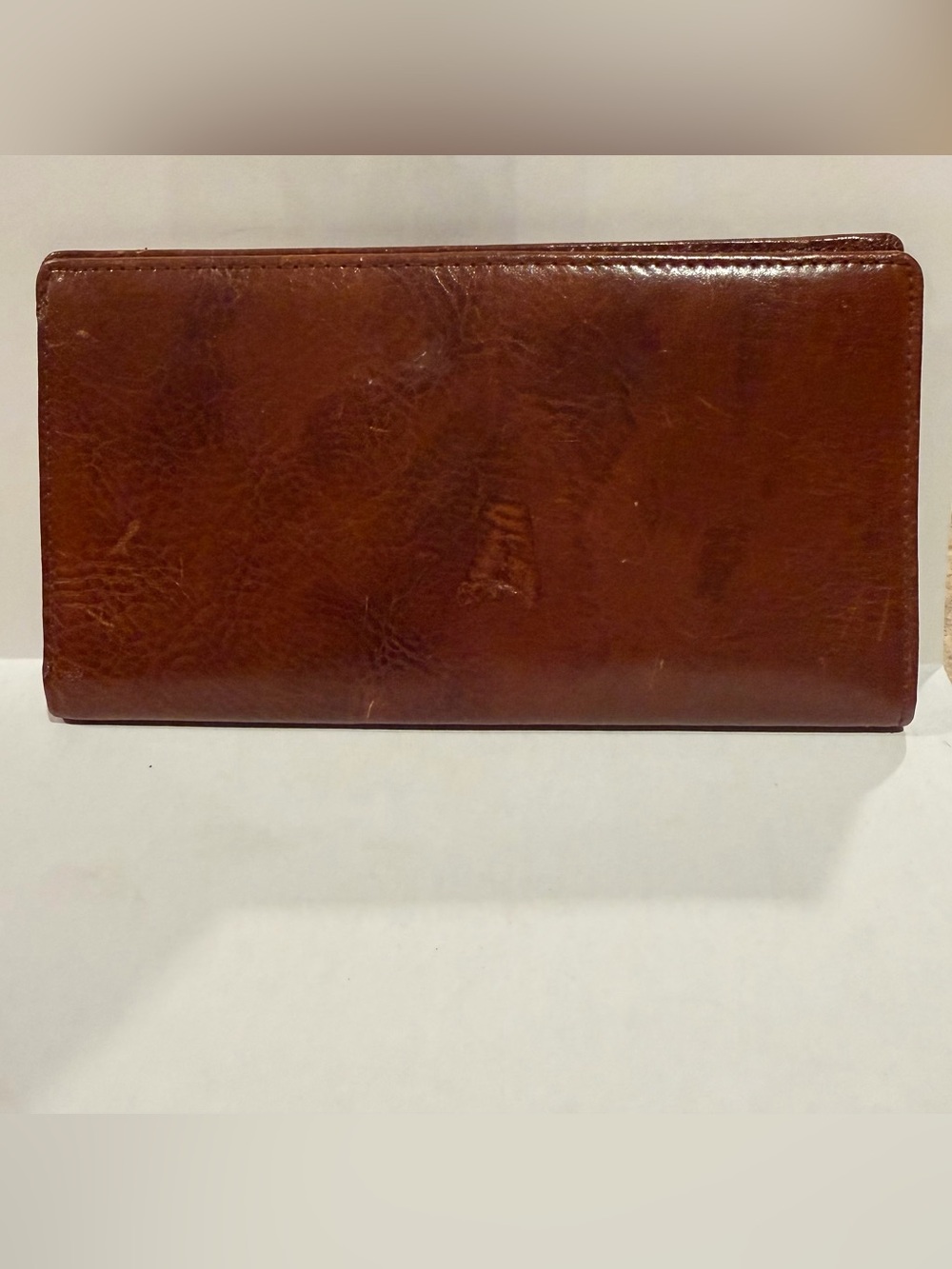 Men's Leather Money Clip Wallet - Brown
